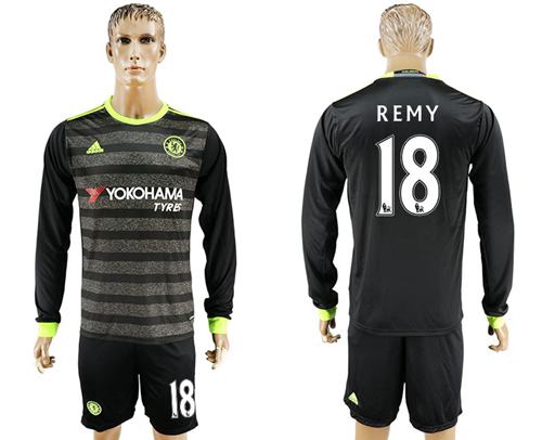 Chelsea #18 Remy Sec Away Long Sleeves Soccer Club Jersey - Click Image to Close